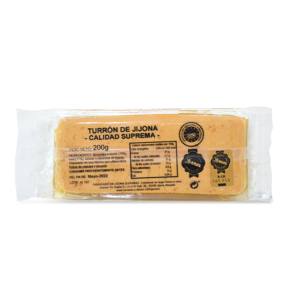 Turron-200g-trasera Turrón de Xixona